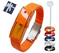 Pnedeodm Fragrance Atomizer Bracelet, Refillable Fragrance Spray Bracelet with Adjustable Wristband, Handmade Essential Oil Diffuser Perfume Bracelets for All Perfumes, Valentine's Day Gifts (Orange)