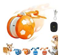 Pnedeodm Interactive Smart Rolling Pet Ball, Chase Buddy Dog Toy for Boredom Relief, Active Rolling Ball with Tail for Dogs, Cat Toys Interactive for Indoor Cats & Dogs (B - Orange)