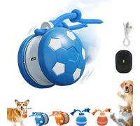 Pnedeodm Interactive Smart Rolling Pet Ball, Chase Buddy Dog Toy for Boredom Relief, Active Rolling Ball with Tail for Dogs, Cat Toys Interactive for Indoor Cats & Dogs (B - Blue)