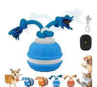 Pnedeodm Interactive Smart Rolling Pet Ball, Chase Buddy Dog Toy for Boredom Relief, Active Rolling Ball with Tail for Dogs, Cat Toys Interactive for Indoor Cats & Dogs (A - Blue)