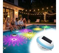 Pnedeodm LED Solar Floating Pool Light for Inground and Above Ground Pools - Rgb Color Changing Pool Floating Light, Ip68 Waterproof Solar Pond Light for Outdoor Decor,Parties and Ponds (1Pc)