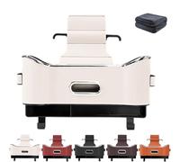 Pnedeodm Multifunctional Car Seat Rear Storage Box, Car Organizer and Storage Box with 2 Cup Holders, Universal Car Backseat Organisation Tissue Holder for Stowing and Tidying (White)
