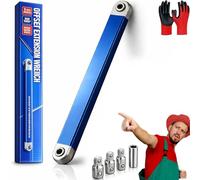 Pnedeodm Offset Extension Wrench Set 39cm, Ratchet Extension with 0° Swivel Range, Universal Wrench Extensions with 1/4" 3/8" 1/2" Adapters for Tight Spaces in Automotive (1Pc)