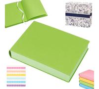 Pnedeodm Thickened Color Brick Notebook, A5 Hardcover Journal Notebook, 720 Pages Premium PU Leather Diary with Ribbon Bookmark for School Office Study and Travel (Forest Green)