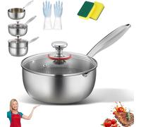 Pnedeodm Titanium Frying Pan, Uncoated Titanium Pan, Scratch-Resistant Frying Pan for All Stovetops Including Induction,Titaniums Frying Pans for Professional Kitchens (with lid, 18cm)