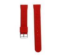 PNESHGTT Compatible con correas de reloj FKM goma tipo gofre 18 mm, 20 y 22, caucho fluorado, universales, impermeables, cómodas, deportivas, liberación rápida(Red,18mm)