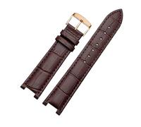 PNESHGTT Compatible con el calendario perpetuo for hombre CB0164-17E, correa de piel de vaca CB0160-18A, correa de pulsera de cuero negro y marrón.(Brown-rosegold A)