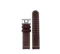 PNESHGTT Compatible con el reloj Hamilton Khaki Aviation H77616533 H70615733, correa de cuero Jazz Field for hombre, estilo 20 22(A Dark brown silver,20mm)