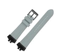 PNESHGTT Compatible con la correa de reloj Casio FKM modificada 3506 GBD-200-1,2,9 Gbd-b200 GBD200 Pulsera deportiva silicona caucho fluorado for hombre(Gray-black)