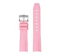 PNESHGTT Compatible con Swatch X Omega Moonswatch hebilla de acero inoxidable 20mm 22mm hombres mujeres suave impermeable reemplazar correa reloj(New pink)