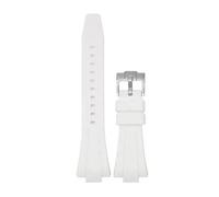 PNESHGTT Compatible con Tissot PRX serie 35MM/40MM hombres mujeres correa de goma repuesto moda informal + herramientas liberación rápida(White01,35mm-11mm)