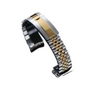 PNESHGTT Correa de 20 mm compatible con caja Seiko NH35 Submariner acero inoxidable 904L Cierre deslizante compatible pulsera Jubilee(A3 Silver Gold)