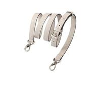 PNESHGTT Correa de Bolso Ajustable Cuero granulado Cinturón Transporte for Hombro Compatible con Mujer Monedero Lady Pochette Duffle 4 tamaños Hebilla Plateada(Light Grey,2.5cm Width)