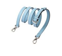 PNESHGTT Correa de Bolso Ajustable Cuero granulado Cinturón Transporte for Hombro Compatible con Mujer Monedero Lady Pochette Duffle 4 tamaños Hebilla Plateada(Sky Blue,2.5cm Width)