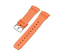 PNESHGTT Correa de caucho silicona 16 mm compatible con Casio DW-5600 GW-M5610 G-5600 GW-B5600 DW-6900 GA-2100 serie 9052 correas deportivas repuesto(Orange,Black Buckle)