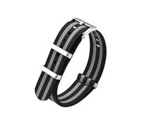 PNESHGTT Correa de nailon 18 mm, 20, 22 y 24 compatible con Omega, correa deportiva universal resistente al agua for hombre, compatible pulsera repuesto(Black grey,18mm)