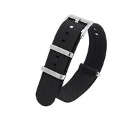PNESHGTT Correa de nailon 18 mm, 20, 22 y 24 compatible con Omega, correa deportiva universal resistente al agua for hombre, compatible pulsera repuesto(Black,22mm)