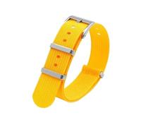 PNESHGTT Correa de nailon 18 mm, 20, 22 y 24 compatible con Omega, correa deportiva universal resistente al agua for hombre, compatible pulsera repuesto(Yellow,22mm)