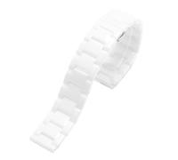 PNESHGTT Correa de reloj cerámica, pulsera 14, 15, 16, 17, 18, 20, 21 y 22mm, Compatible con Tissot Fossil Rossini, correa perlas for hombres mujeres(4102-White,18mm-width)