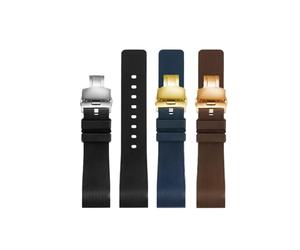 PNESHGTT Correa de reloj de goma compatible con Cartier Sandoz Santos Serie 100 Correa de reloj de silicona for hombre y mujer Color negro marrón azul Cinturón 20 mm 23 mm(Only sell straps,23mm)