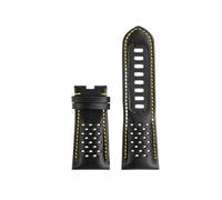 PNESHGTT Correa de reloj piel becerro 21 mm compatible con Omega Super Moon Dark Side Apollo 8 Series, correa for hombre 311,92 Pulsera 44(Yellow line NK)