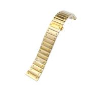PNESHGTT Correa de reloj Sandoz 21 mm compatible con Cartier Santos WHSA0007 WSSA0009 Whsa0010 for hombre acero inoxidable 316(Gold,21MM_1PC)