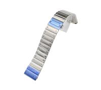 PNESHGTT Correa de reloj Sandoz 21 mm compatible con Cartier Santos WHSA0007 WSSA0009 Whsa0010 for hombre acero inoxidable 316(Silver,21MM_5PCS)