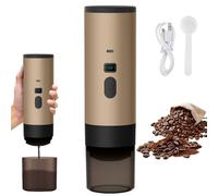 Pneterg Cafetera portátil 3 en 1, Auto-Chauffage expresso Cafetera de viaje, 12 V USB cargable Cafeteras de cápsulas, compatible con cápsulas y café molido, para viajes, oficina, camping, champán