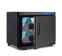 Pneterg Calentador de toallas caliente Cuero, armario de toallas calientes, esterilizador UV calentador de toallas, para salón de peluquería, cuarto de baño, belleza oficina en casa gimnasio (A-Negro)