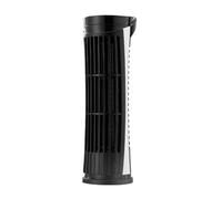 Pneterg - Ventilador de columna sin aspas USB recargable (33 cm, ultra silencioso, ventilador de torre, 2 velocidades de ventilación, para oficina, dormitorio y viaje, color negro