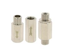 Pneumatic Check Valve Hexagonal Copper Nickel Plated Male Female thread 1/8" 1/4" 3/8" 1/2" 3/4" Gas Check Valve EKFBQBGW(Male x Male-02)