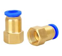 Pneumatic Connector Air Fitting PCF For 4 6 8 10 12mm Hose Tube Pipe To 1/8" 3/8" 1/2" 1/4" BSP Female Thread Brass Joint,PCF4,01,5PCS