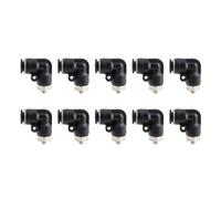 Pneumatic Connectors 10Pcs | L Shape Right Angle External Thread Quick Fittings | Compressor Accessories for Automation Equipment/Tools/DIY | 1.0-1.2Mpa Pressure Capability (6-M5)