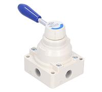 Pneumatic Hand Valve 4HV310-10 | 3 Position 4 Way Pneumatic Flow Control | Manual Handwheel Lever for Equipment Reversing/Guiding/Adjusting | Cast Iron Construction, Thread