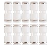 Pneumatic Hose Quick Release Fittings 10Pcs | Stainless Steel Push Connectors for PU Tube 1/8" | High Pressure 1.5MPA Pneumatic Couplers/Healthcare/Textile Machinery (PU-8)