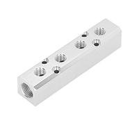 Pneumatic Manifold Gas Distribution Block | 1.0MPa Aluminum Connector Splitter | 3/4 / 5 Port for Compressors/Automation/Factories (SY30-02-4F)