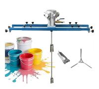 Pneumatic Paint Mixer, 250 Gallon IBC Air Agitator, Bracket Mixer with 2 Folding Propeller, Telescopic Blade Diameter 25cm, No-Load RPM 0-1300, Paint Stirring Machine Mix Tool, Special for Ton Barrels