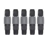 Pneumatic Quick Connector 5 - Pack | C Type Auto - Locking for Compressor Hose | 20kgf / cm² Pressure Rated Coupler Plug | - 35℃ ~ 60℃ Working Temperature (SP+PP-30)