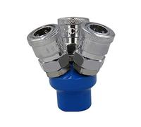 pneumatic tools Pneumatic C- type Quick Connector, Round Three- way Air Pump Branch, Three- jaw Air Compressor Three- pronged Joint Plumbing Fittings