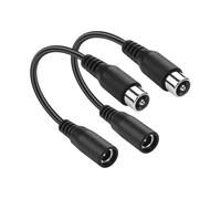 PNGKNYOCN 2A DC Cable de alimentación,2 Pack DC 5.5 x 2.1mm Hembra a 8mm RCA Macho Cable adaptador de corriente,para bicicletas monopatín, bicicletas de equilibrio, bicicletas eléctricas y más（15cm）