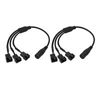 PNGKNYOCN 35cm 5.5x2.1mm DC Enchufe a 3 x 3 Pines o 4 Pines Computadora PC Caja Ventilador Cable Adaptador Divisor de energía