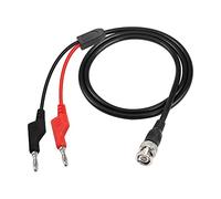 PNGKNYOCN 4.2Ft BNC macho a apilable Dual Banana Plug Test Lead Cable Coaxial para Osciloscopio