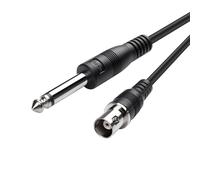 PNGKNYOCN 75ohm BNC hembra a 1/4 pulgada macho Audio Cable，TS Mono Plug a BNC Plug Bidirection Cable Conector para CCTV DVR Cámara Antena Radio Etc. (2M/6.5Ft)