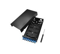 PNGKNYOCN 8 puertos Fiber Optical Terminal Junction Box, tamaño compacto sin rebabas Pigtail Termination Box SC Optical Fiber Termination Distribution Box con 8 adaptadores SC Coupler