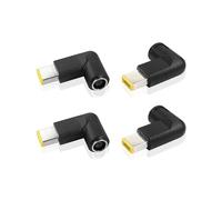 PNGKNYOCN Adaptador de CC a punta fina, adaptador de carga de CC en ángulo recto de 7,9 x 5,5 mm de conector redondo a punta fina cuadrada compatible（4-Pack）