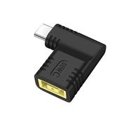 PNGKNYOCN Adaptador de USB C a Punta Delgada,Conversor de 90 Grados de USB C Macho a Punta Delgada Cuadrada Amarilla Adaptador Cargador de 65w PD Compatible