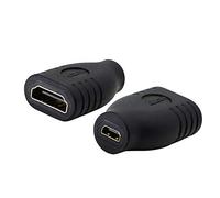 PNGKNYOCN Adaptador extensor micro HDMI tipo D hembra a HDMI tipo A hembra acoplador conector compatible 3D 4K 1080P, KANGPING para cámaras, computadoras, proyectores (paquete de 2)