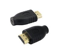 PNGKNYOCN Adaptador micro HDMI, 2 unidades, macho a hembra, soporta 3D, 4K, 1080P, canal Ethernet, conectores chapados en oro de 24 quilates, carcasa de PVC, pequeño y ligero, fácil de usar