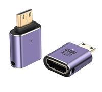 PNGKNYOCN Adaptador Mini HDMI a HDMI, 8 K, 48 Gbps 2.1, versión Mini HDMI macho a HDMI hembra, convertidor adaptador compatible con 8 K @ 60 Hz, 4 K @ 120 Hz, HDR, eARC para HDTV, portátil, tableta,