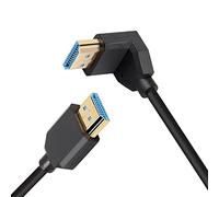 PNGKNYOCN Cable corto 8K HDMI 2.1, 1ft cable HDMI de alta velocidad de 90 grados, doblado hacia abajo, cable HDMI macho a macho, Soporta 8K@60Hz, HDR dinámico, HDCP 2.2 y 2.3, eARC (Down/0.3 m)